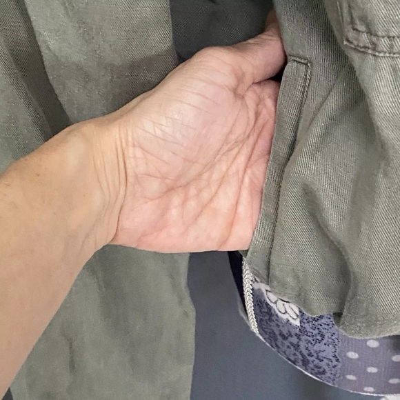 Rails Maverick Utility Jacket Womens S Linen Blend Button Down Sage Green Coat - Picture 6 of 11